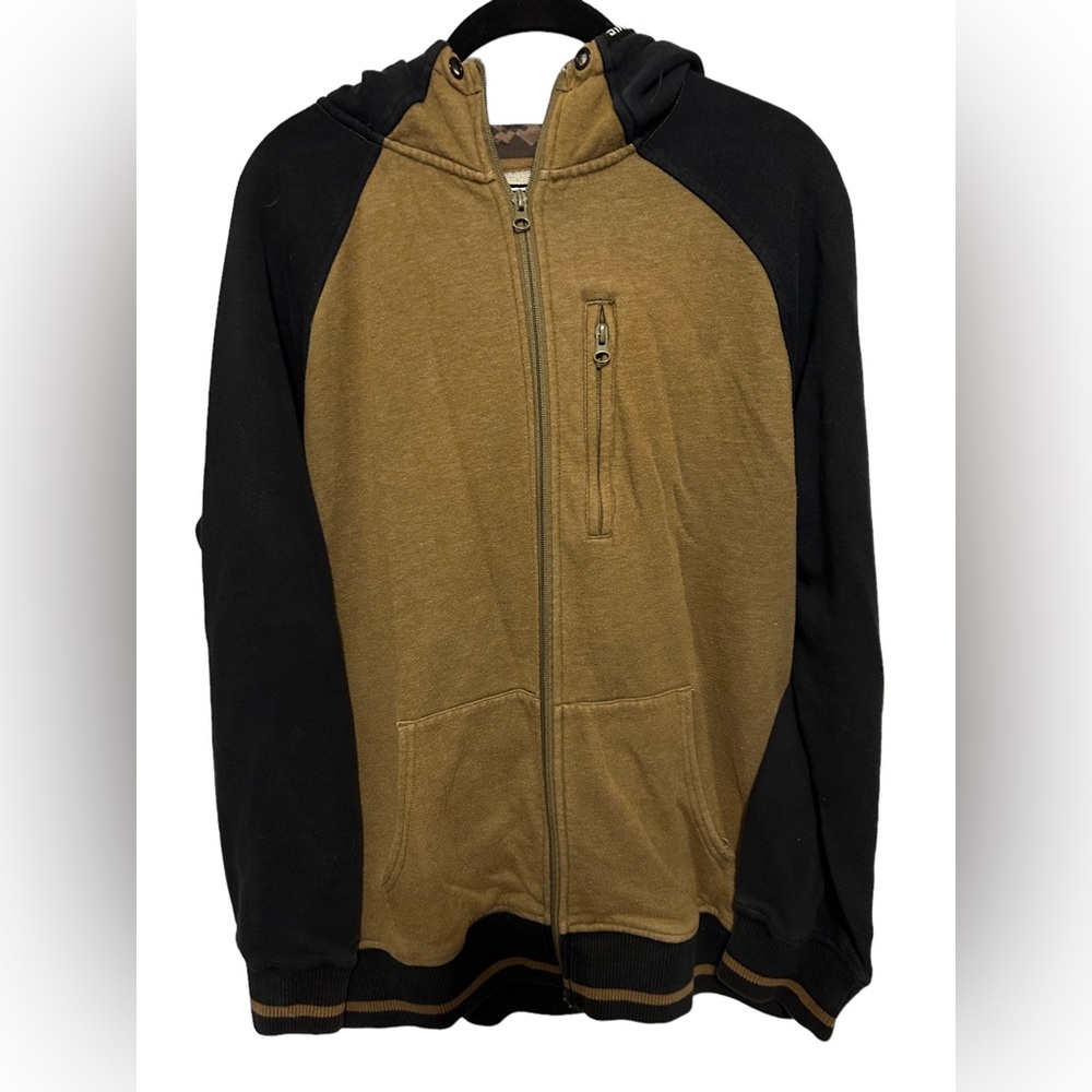 Jinx brown and black full zip hoodie jacket size X-Large